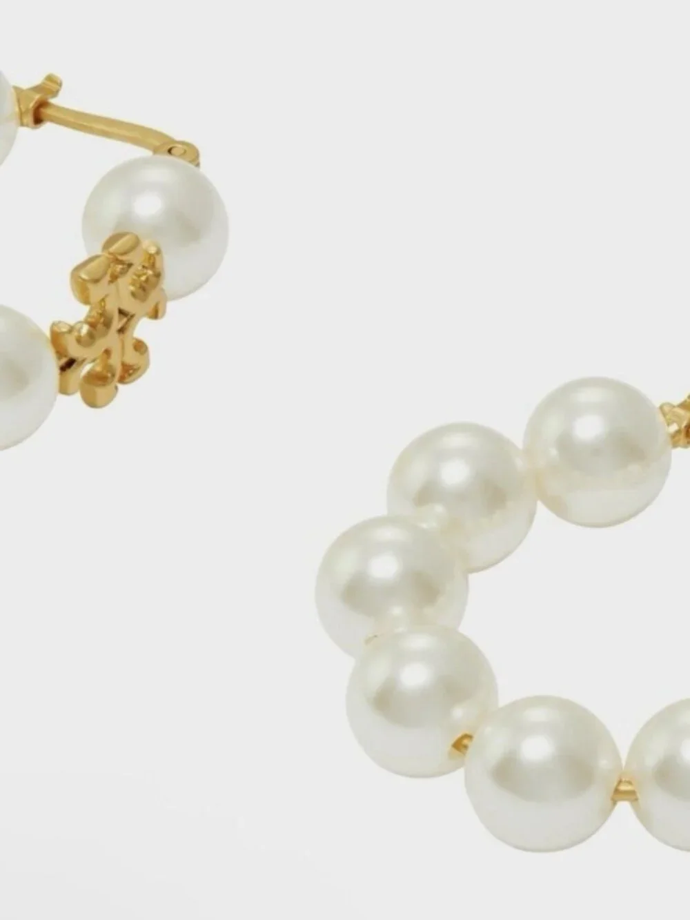 Tory Burch Kira Pearl Hoop Earrings